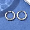 Tarnish Resistant 304 Stainless Steel Huggie Hoop Earrings EJEW-F111B-16mm-P-4