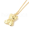 Bear Pendant Necklaces NJEW-G082-01C-G-1