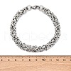 304 Stainless Steel Byzantine Chains Bracelets for Women Men BJEW-R018-16P-5