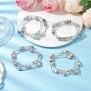 Electroplated Glass Stretch Bracelets BJEW-JB11614-1