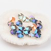 Electroplate Faceted Glass Heart Beads EGLA-R091-M-1