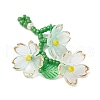 Acrylic Flower Pendants PALLOY-TA00252-02-2