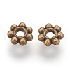 Tibetan Style Alloy Daisy Spacer Beads X-TIBEB-A101757-AB-FF-2