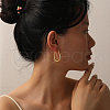 Simple line spring U-shaped Stainless Steel Hoop Earrings YE9304-4