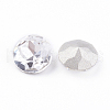 Pointed Back & Back Plated Glass Rhinestone Cabochons RGLA-J012-8mm-001-2