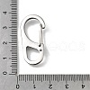 304 Stainless Steel Keychain Clasps STAS-U051-02A-P-3