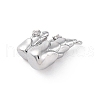 Brass Rhinestone Crystal Pendants KK-E793-07P-2