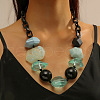 Bohemian Resin Nuggets Beaded Chunky Necklaces for Women FS-WGA6DA1-02-1