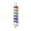 10Pcs Dyed Natural Lava Rock Connector Charms PALLOY-JF02546-03S-1