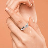 Brass Rhinestone Finger Rings for Women FS-WGAC777-05-4