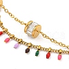 Boho 304 Stainless Steel Enamel Anklets AJEW-P125-01F-G-2