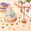 SUNNYCLUE 216Pcs 9 Colors UV Plating Acrylic Bead Caps MACR-SC0001-38-4
