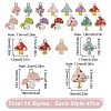 SUNNYCLUE 56Pcs 14 Style Alloy Enamel Pendants ENAM-SC0003-77-2
