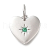 925 Sterling Silver Micro Pave Clear Cubic Zirconia Charms STER-V001-01P-05-1