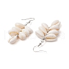 304 Stainless Steel Shell Shape Dangle Earrings EJEW-JE06381-02-4