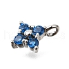 Brass Micro Pave Cubic Zirconia Pendants KK-D356-07A-P-2
