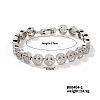Fashionable Face Brass Rhinestone Link Chain Bracelets NU8001-1-1