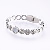 304 Stainless Steel Bangles BJEW-P223-10P-2