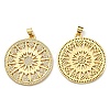 Brass with Cubic Zirconia Pendants X-KK-K341-39G-2