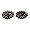 Walnut Wood Hollow Pendants WOOD-G018-02-1-3