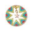 Seed Beads Beaded Charms PALLOY-MZ00340-1