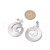Spiral 304 Stainless Steel Dangle Stud Earrings EJEW-JE06331-3