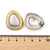 304 Stainless Steel Two Tone Triangle Stud Earrings EJEW-Z116-03GP-01-3