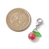 Round Resin Imitation Cat Eye Pendant Decortion HJEW-JM01986-02-3
