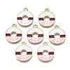 Rack Plating Alloy Enamel Pendants PALLOY-N172-031A-1