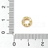 Brass Micro Pave Clear Cubic Zirconia European Beads ZIRC-I356-28G-3