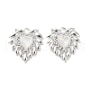 Rack Plating Alloy Rhinestones Pendants PALLOY-D028-03C-S-RS-1