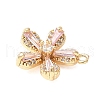 Brass Micro Pave Cubic Zirconia Pendants KK-D357-11G-2