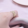 304 Stainless Steel Flower Patchwork Ring QE2937-2-3