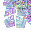 Ion Plating(IP) 201 Stainless Steel Filigree Pendants X-STAS-S108-97-1