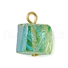 Electroplated Natural Quartz Beads Pendants PALLOY-JF02458-01-3