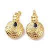 Brass Enamel Pendants KK-P204-15G-3