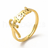 Ion Plating(IP) 304 Stainless Steel Word Friend Adjustable Ring for Women RJEW-B027-07G-1