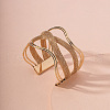 Wave Shape Alloy Cuff Bangles for Women WG73EA3-06-1