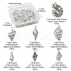 70Pcs 7 Style Tibetan Style Alloy Pendants FIND-YW0003-20-4