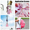 Awareness Ribbon Alloy Enamel Pendant Decoration HJEW-HY00002-7
