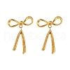 304 Stainless Steel Dangle Stud Earrings EJEW-I318-02G-02-4