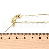 Brass Bar Link Chain Adjustable Slider Necklaces NJEW-M108-10G-5
