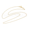Brass Cable Chain Necklaces for Women Men NJEW-Z068-01G-4