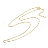 Rack Plating Brass Dapped Chain Necklaces for Women NJEW-H049-04G-4