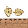 Brass Micro Pave Cubic Zirconia Pendants KK-P308-09G-2