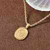 304 Stainless Steel Pendant Necklaces NJEW-H069-01B-G-2