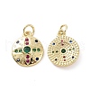 Brass Micro Pave Cubic Zirconia Pendants KK-E068-VF172-1