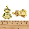 Brass Micro Pave Cubic Zirconia Pendants KK-R159-23G-3