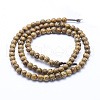 Natural Wenge Wood Beads Strands WOOD-P011-05-4mm-2