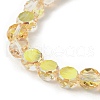 Electroplate Glass Beads Strands EGLA-L045-G-HP01-3